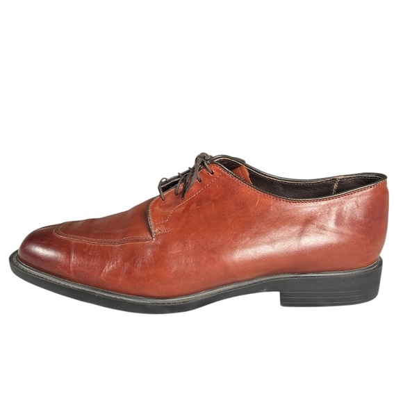 Allen Edmonds Men’s Size 13 Leather Eugene Derby Split Toe Dress Shoe Red/Brown - Picture 5 of 13